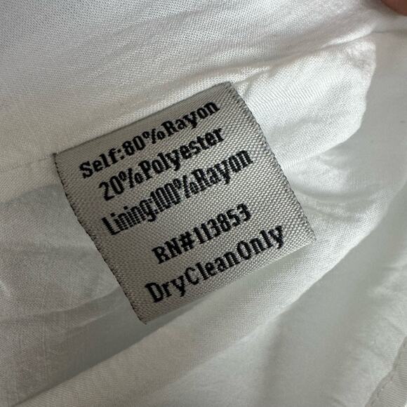 Storee Blue White Stripe Button Front Tie Waist Plunging Midi Flutter Dress S - Picture 9 of 11